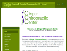 Tablet Screenshot of clingerchiropractic.com